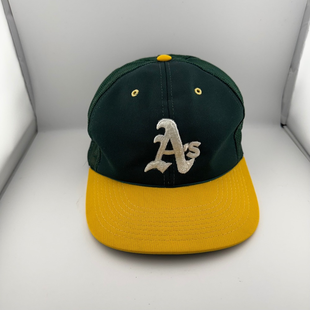 Sports Specialties Oakland Athletics Trucker Hat Mens Large Green Gold Vintage
